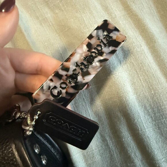 Mini Black Coachtopia Wavy Dinky Bag With Crossbody Strap - Picture 2 of 9